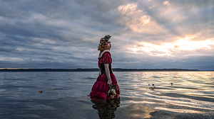 Red Dress in Twilight
