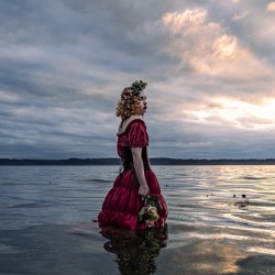 Red Dress in Twilight