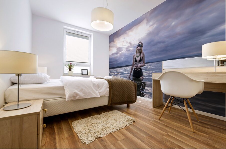 Solace in Celestial Tapestry Mural print