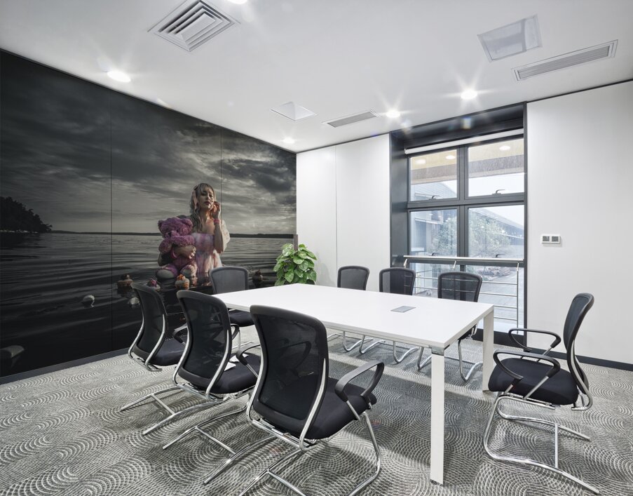 Nocturne in Pink: Whispers of Cupcakes and Marshmallows in the Monochrome Abyss Wall Printing