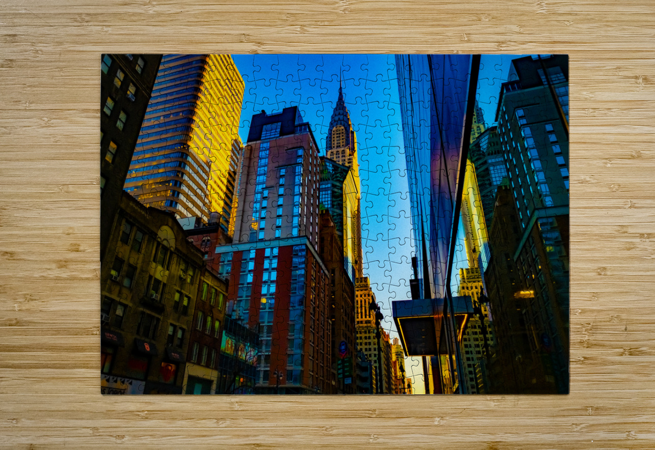 New York in Blue Massey Original Puzzle printing