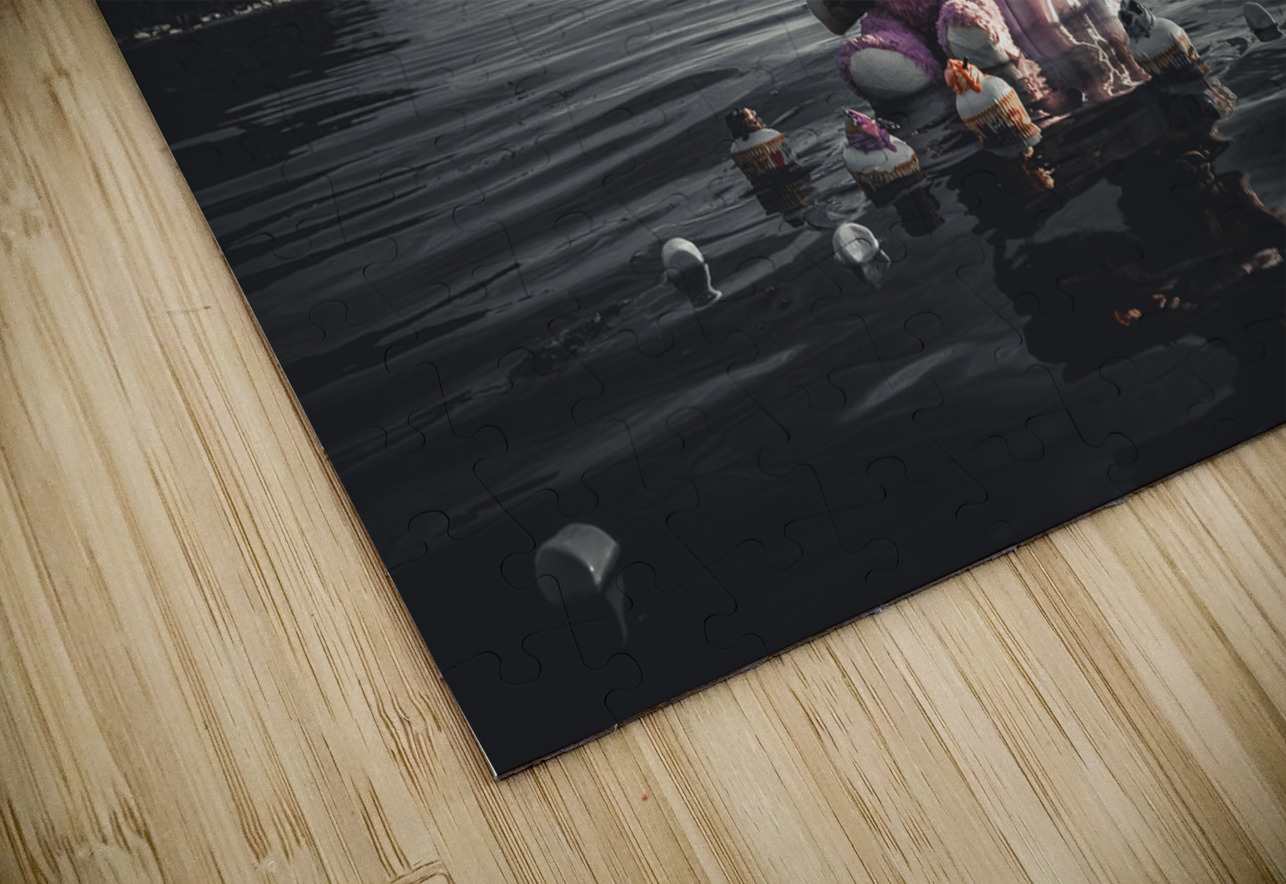 Nocturne in Pink: Whispers of Cupcakes and Marshmallows in the Monochrome Abyss Massey Original Puzzle