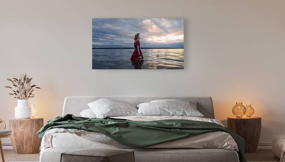 Red Dress in Twilight by Massey Original