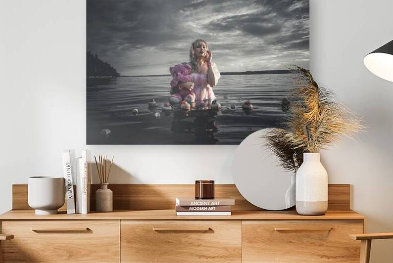 Nocturne in Pink: Whispers of Cupcakes and Marshmallows in the Monochrome Abyss by Massey Original